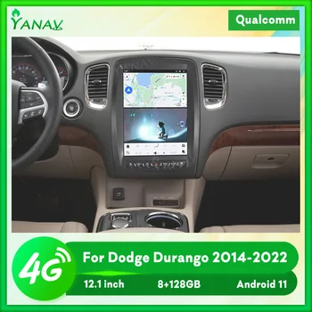 128 Г Радиото в автомобила на Qualcomm За Dodge Durango 2014-2022 GPS Навигация Android 11 Мултимедиен Плейър Авто Аудио Видео Блок Carplay
