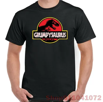 Тениска Grumpysaurus Мъжки Забавно за Ден На бащата Ядосан Старец Подарък 100% памук Мъжка тениска Дамска тениска