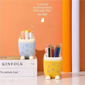 Cartoony многофункционален държач за писалка за съхранение на Simple Money Леопард Pen Holder Кутия за съхранение на канцеларски материали с голям капацитет за студенти