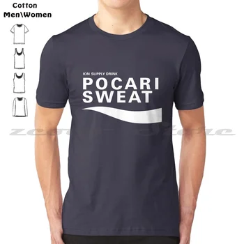 Pocari Пот 100% Памук, За Мъже И Жени, Мека Модна Тениска С Логото На Pocari, Японски Синьо-Бяла Спортна Напитка Ion