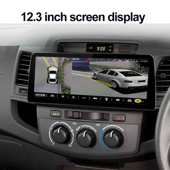 12,3-инчов Android Екран Радио Авто Плейър Стерео За Toyota Fortuner Hilux 2007 2008 2015 GPS Мултимедия Carplay Главното Устройство