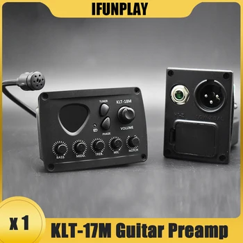 KLT-18M, 3-лентов еквалайзер за акустична китара, пиезо звукосниматель с микрофонной цена за народната дървена китара 