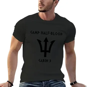 Cabin 3 Poseidon Лагер Тениска на Half Blood Козметична облекло празни тениски забавни тениски мъжки памучни ризи