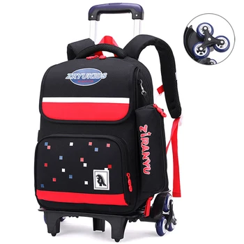 Училищни чанти на колела за деца, чанти за багаж на количката за момчета и момичета, детски училищен раница за количка, чанта за начално училище на колела