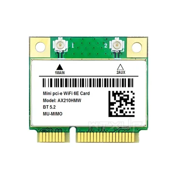 AX210 5374m WiFi 6e 5G Двухчастотная Гигабитная Вградена Безжична Мрежова карта miniPCIe 5.2 Bluetooth