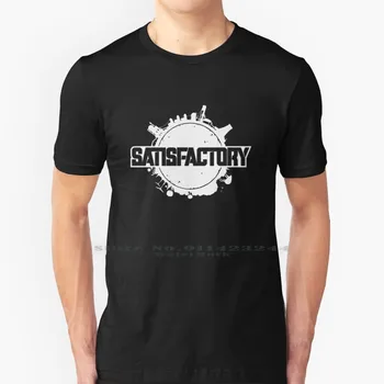 Тениска с логото на Satifactory Design Памук 6XL Задоволителен рецепта Factorio Автоматизирана система за Автоматизация Списъка на съставките на Продукта в продуктовата гама на