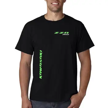 Тениска за велосипед Kowosoki Zzr1400, тениска за мотоциклет Zzr 1400, мъжки кръгли памучни тениски с къси ръкави Foshion, тениски