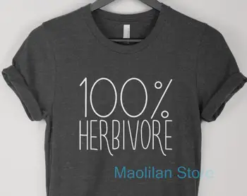 Тениска 100% Herbivore (veggie вегетариански Веганская тениска Вегетариански топ Растителната веганская Вегетарианска диета на Растителна веганская диета)