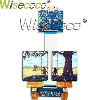 Wisecoco 3,81-инчов OLED-дисплей VR AR Екран яркост 500 Nit 1080x1200 Двойна AMOLED панел MIPI Drive Board 3,8