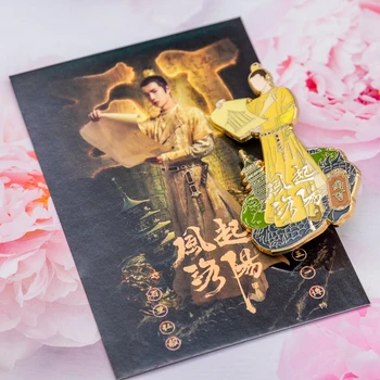 Оригиналната Китайска Драма Фън Чи Ло Ян Фэнци Luoyang Байли Хуньи Ван Йибо Метална Икона Брошка На Жени Лак Бижута Висулка