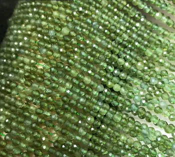 россыпные мъниста от зелен апатита, кръгли, нарязани, 3 мм, естествени за изработка на бижута, колиета 14 инча FPPJ на едро
