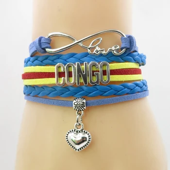 Гривна Infinity Love Congo Мода Dr Congo Дамски И мъжки гривни от велур с обвивка Годишнина приятелство влюбени