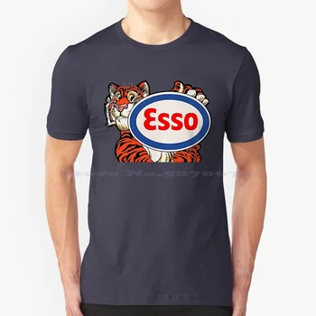 Тениска Esso от 100% памук Exxonmobil Esso Масло Esso Тигър Texaco Esso Extra Gasoline Esso Моторно Масло Esso Spirit