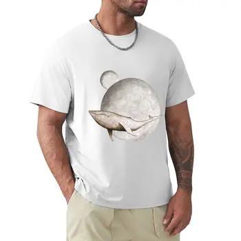 Тениска с летящи китове, ретро годишният топ, мъжки дрехи