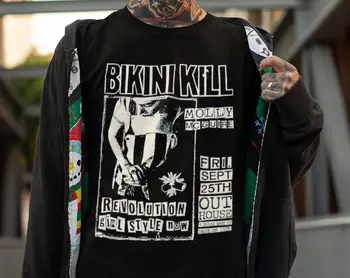 Реколта риза Bikini Убие, риза Bikini Kill Rock Band, Риза за любителите на рок музиката, риза за феновете на Bikini Убие, Реколта риза на 90-те години, бикини Убие Бан