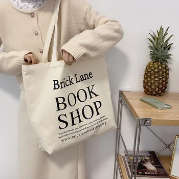 Дамски холщовая чанта за пазаруване, Лесна чанта за книги, Чанти през рамо от памучна тъкан за момичета, еко-чанта, Дамски Голяма чанта за пазаруване