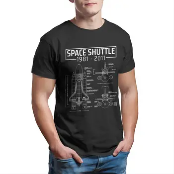 Мъжки тениски Space Starship Blueprint SpaceX Space X Rocket Хумористичен тениска с къс ръкав, памучен дрехи с принтом
