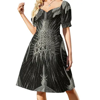 Нова рокля без ръкави Sea anemone - Ernst Haeckel, вечерна рокля, дамски модни официални рокли