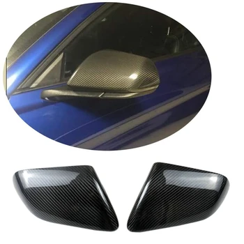 2 елемента Покриване на страничните огледала за обратно виждане, изработени от въглеродни влакна за Ford Mustang 2015 2016 2017 2018 2019 2020