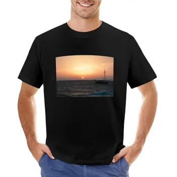 Тениска Cruising Mykonos Sunset, новата версия на тениски, тениски за мъже с тежко тегло