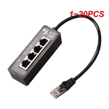 1 ~ 20PCS Кабел-сплитер Ethernet RJ-45 1 мъже до 4 жени LAN-сплитер за пристанището Котка LAN Ethernet адаптер Конектор