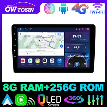 Owtosin QLED 1280*720P Android 12 8 + 128 Г Автомагнитола за Toyota Cami Daihatsu Terios J100 Taruna 1997-2012 WiFi GPS CarPlay Стерео