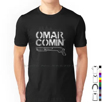 Тениска Omar Идвам' от 100% памук The Wire Omar Идвам Mcnulty Megan Lara с къс ръкав