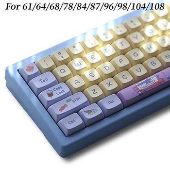 133 Клавиатури Капсула XDA PBT Keycaps Бутона САМ Custom Caps Набор от Клавиатури на Капсули С Подсветка За 61-108 Безжични Клавиатури Механични Игри Клавиатури