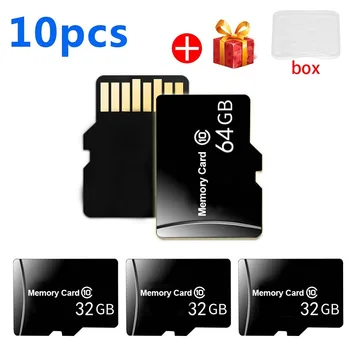 10 бр./лот търговия на едро с SD-карта Водоустойчив 8 GB 16 GB 32 GB 64 GB 128 GB флаш памет mini TF Карти за мобилни телефони/Камери