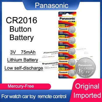5шт-100ШТ Бутон Батерии Panasonic 3V CR2016 Coin Cell Lithium Батерия За Часовници и Електронни Играчки Калкулатори