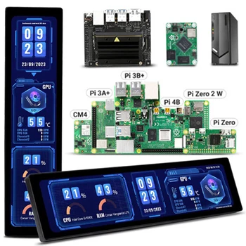 11,9-инчов IPS USB Допълнителен сензорен екран, допълнителен монитор, мониторинг на компютъра, CPU, GPU, RAM, Dislpay за КОМПЮТРИ, на корпуса