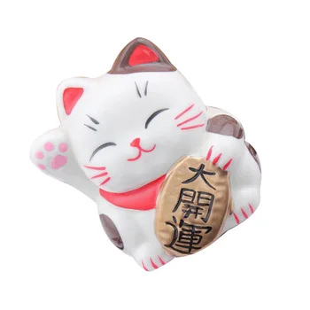 Керамична саксия за спестяванията Лъки Cat Piggy Bank Касичка във формата на котка-на съдбата, Креативна Прасенце, контейнер за монети, касичка за пари