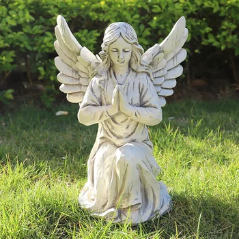 Скандинавска скулптура, статуята на Крилата на Ангела, творчески занаяти, изработени от смола, украса на двора, декорации за вашия дом и градина, подаръци