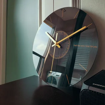Стъклени Луксозни Стенни Часовници Безшумни Креативни, Модерни Часовници Стенни Часовници За Домашен Интериор На Хола Големи Дигитални Часовници Reloj De Pared Подарък