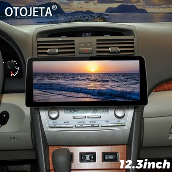 Автомобилен плейър с широк екран, 12,3 инча Android 13, 2Din, Стерео радио за Toyota Camry 2007-2011 г., мултимедийно главното устройство Carplay с GPS