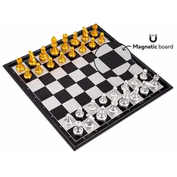 1бр Нов Магнитен Международен шахматен комплект, Сгъваема Магнитна дъска игра, Образователна играчка за възрастни, подарък за деца, Семейна игра на Шахматната дъска