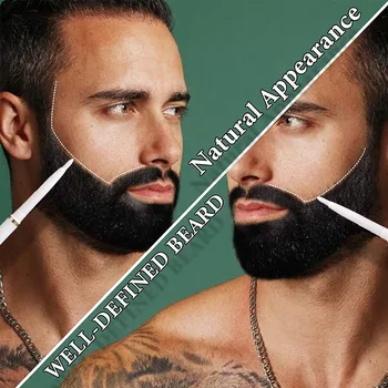 Шаблон за оформяне на брада, Регулируема шаблон за окосмяване по лицето, Практични комплекти инструменти за бръснене за мъже, нескользящие устройства за подреждане на дома