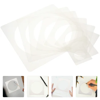 Кухи шаблон за мастилено-струен печат Кръгли листа със собствените си ръце Шаблони за рисуване за diy Пластмасов кръг