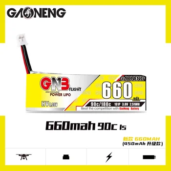Gaoneng GNB 660mAh 3,8 V 1S 90C/180C HV 4,35 V Липо С жак PH2.0 За Emax Tinyhawk King Kong Ldarc TINY7