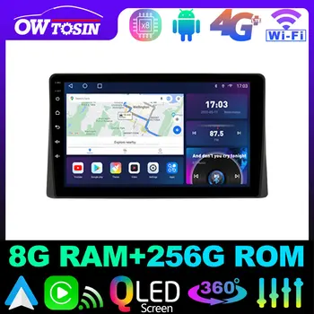 Owtosin QLED 1280*720 P 8 Core 8 + 128 Г Android Автомагнитола за Toyota Hilux Surf 4Runner N210 2002-2009 GPS CarPlay Parrot БТ 4G LTE