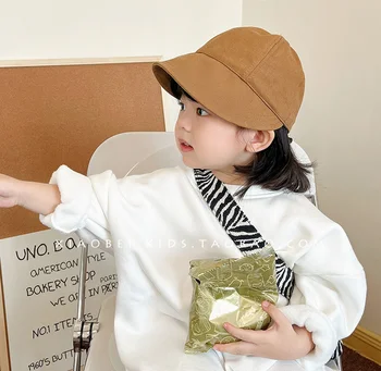 Нова корейската мода, детски широкополые шапки, очила за момчета и момичета, детски слънчеви шапки, детски шапки, шапки от 1 до 6 години