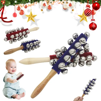 Коледни музикални камбани с метални джинглами Топката Ръчни свирки за спускане със шейни на Коледа, Сватба, рожден Ден