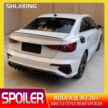 За Audi A3 S3 Седан Спойлер 2020 2021 2022 Днешно карбоновое крило на задния багажник Аксесоари в стила на S Бодикит