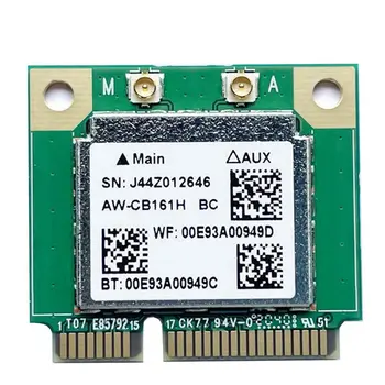 Двойна лента Realtek RTL8821 AW-CB161H Wifi Wlan Карта Bluetooth 4.0 Комбиниран Безжичен адаптер Half Mini PCI-E 433 Mbps, 802.11 Ac