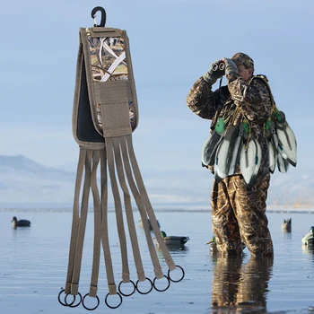 Аксесоари за лов на патици с 8-капка връзка с пръстен за носене на водоплаващи птици, държач за колан-тоут, за патици, за екипировка за лов и на открито