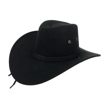 Модни ковбойская шапка Shield, шапка от изкуствена кожа, шапка за пътуване в западен стил, сгъваеми шапка с широки краища, шапка с крем за риболов