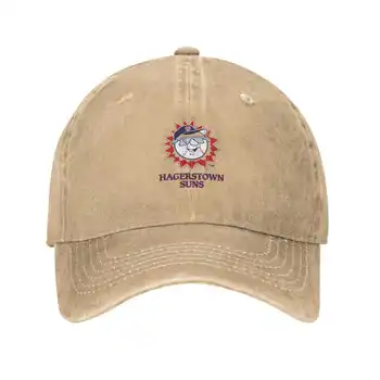 Графична Дънкови и ежедневни шапка с логото на Hagerstown Suns, Вязаная капачка, бейзболна шапка