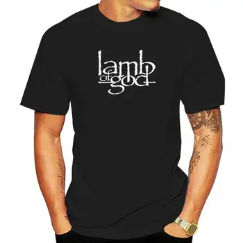 Мъжки t-shirt Lamb of God, черна тениска от памук в стил хеви метал, M - 2XL