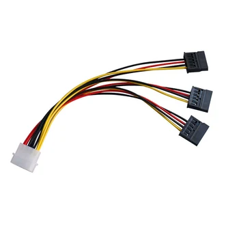 1бр 4-пинов IDE конектор Molex на 3 Serial ATA, SATA Газа мощност Удлинительный кабел Конектори за свързване към вашия компютър и plug-in