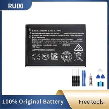 RUIXI Оригинална Батерия 1500 ма 3,85 В BV-6A BV 6A BV6A Батерия за Nokia Banana 2060 3060 5250 C5-03 8110 4G Батерии + Безплатни Инструменти